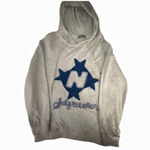 Aelfric Eden Gray Hoodie with Blue Star Design Stellaris M